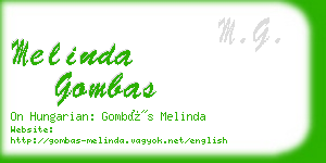 melinda gombas business card